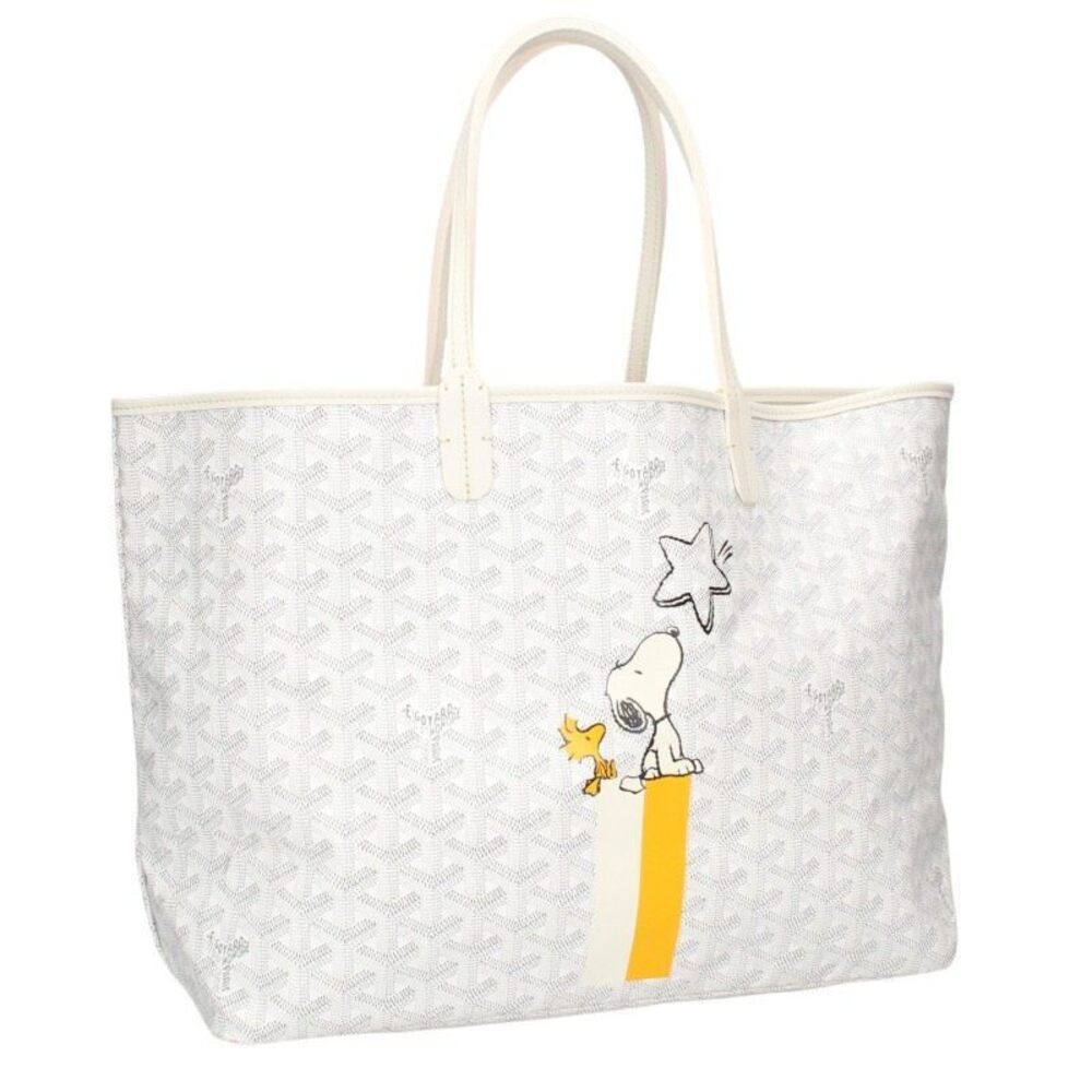 Goyard Saint Louis Character Leather Tote Bag White